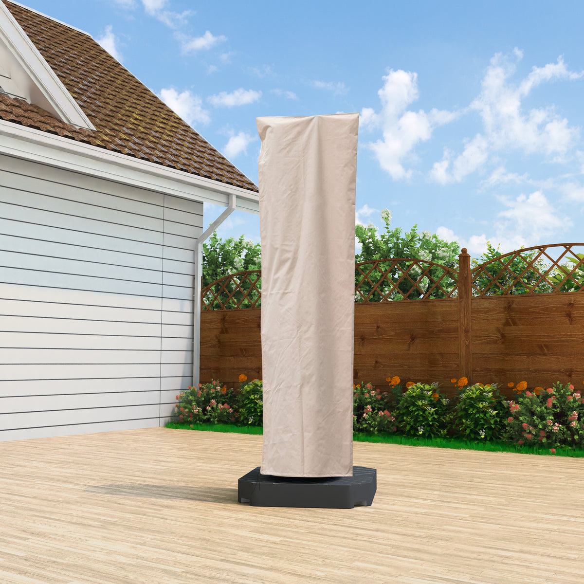 Sunshade Waterproof Oxford Patio Umbrella Cover with UV Protection for Cantilever & Straight-Pole Umbrellas